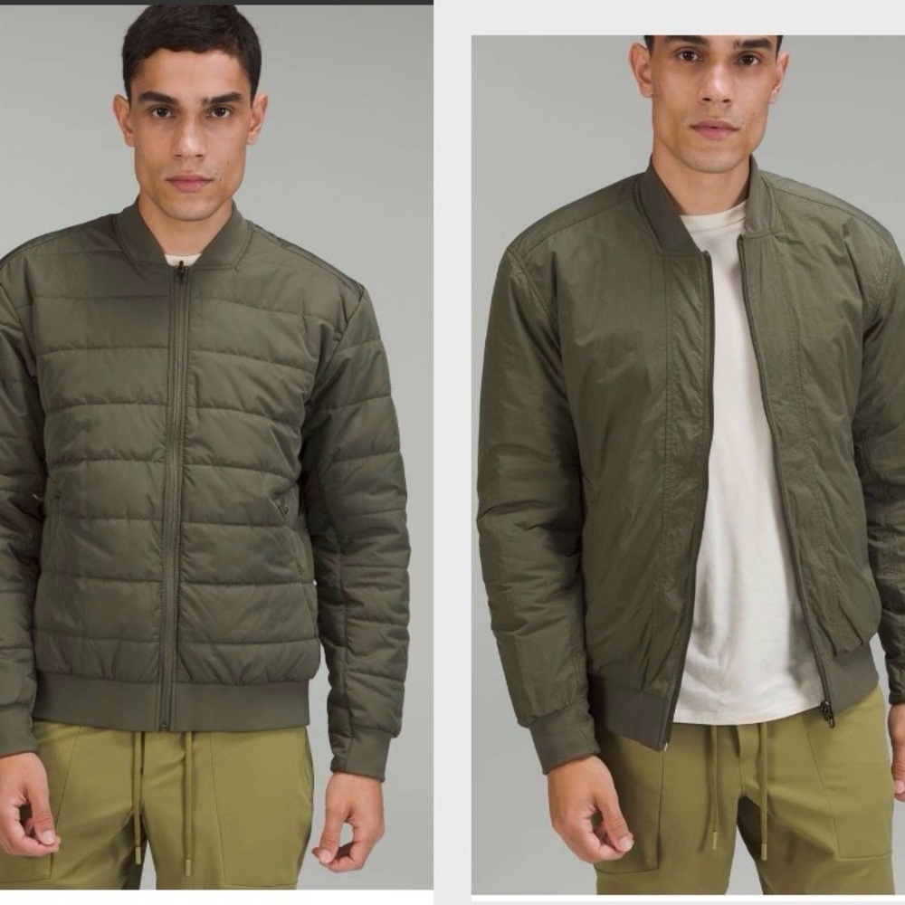 Lululemon Switch Over Bomber Reversible Jacket Coat green Size XL
